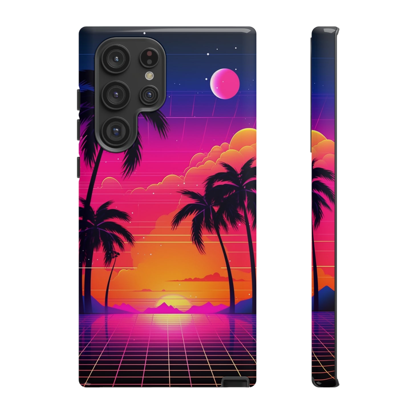 Synthwave Retro Style Phone Case | Nostalgic Vibes for iPhone 12, 13, 14, X, Google Pixel, and Samsung Galaxy