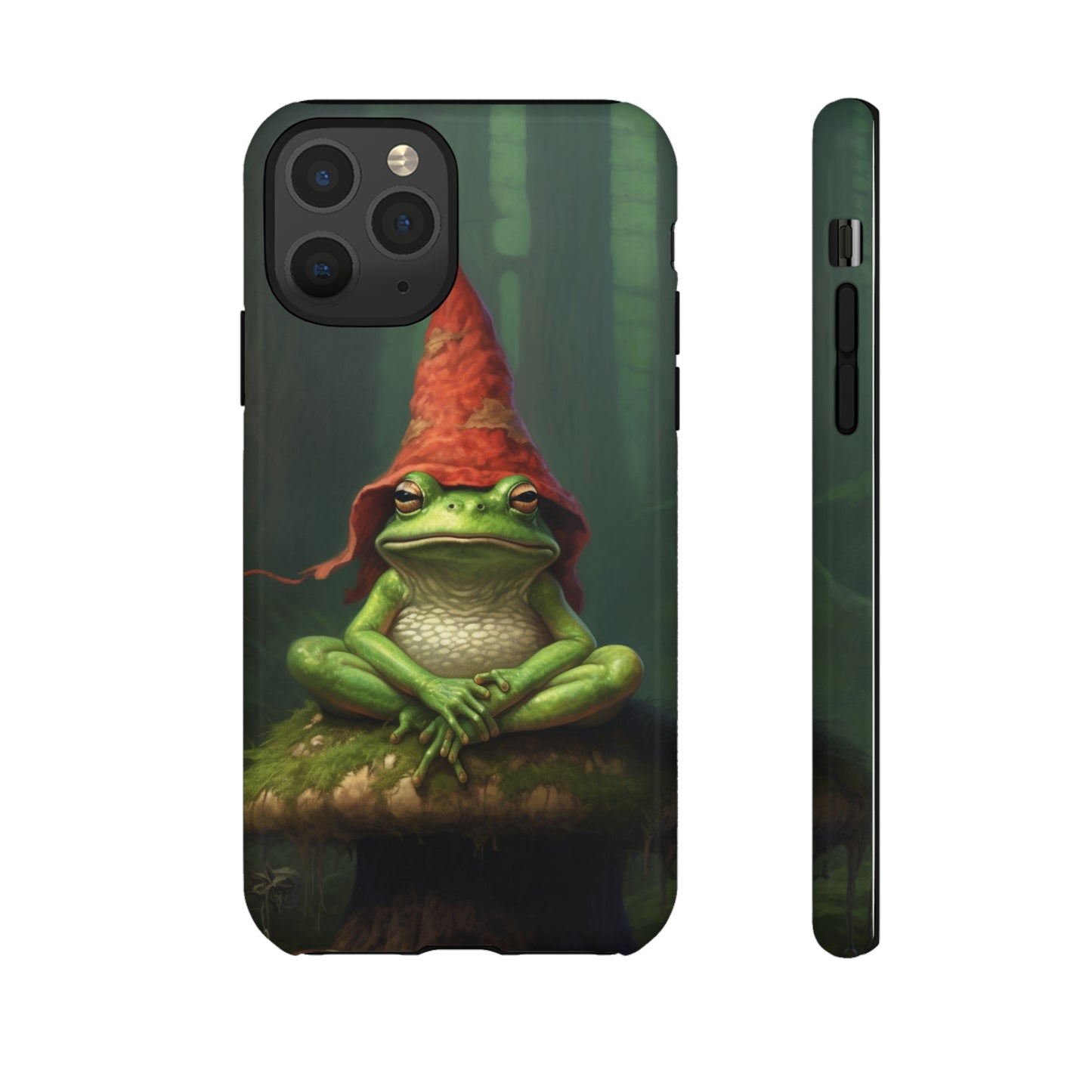 Mystical Journey: Lizard Wizard & Psychedelic Mushroom Frog | Tough Case for iPhone, Samsung, Pixel