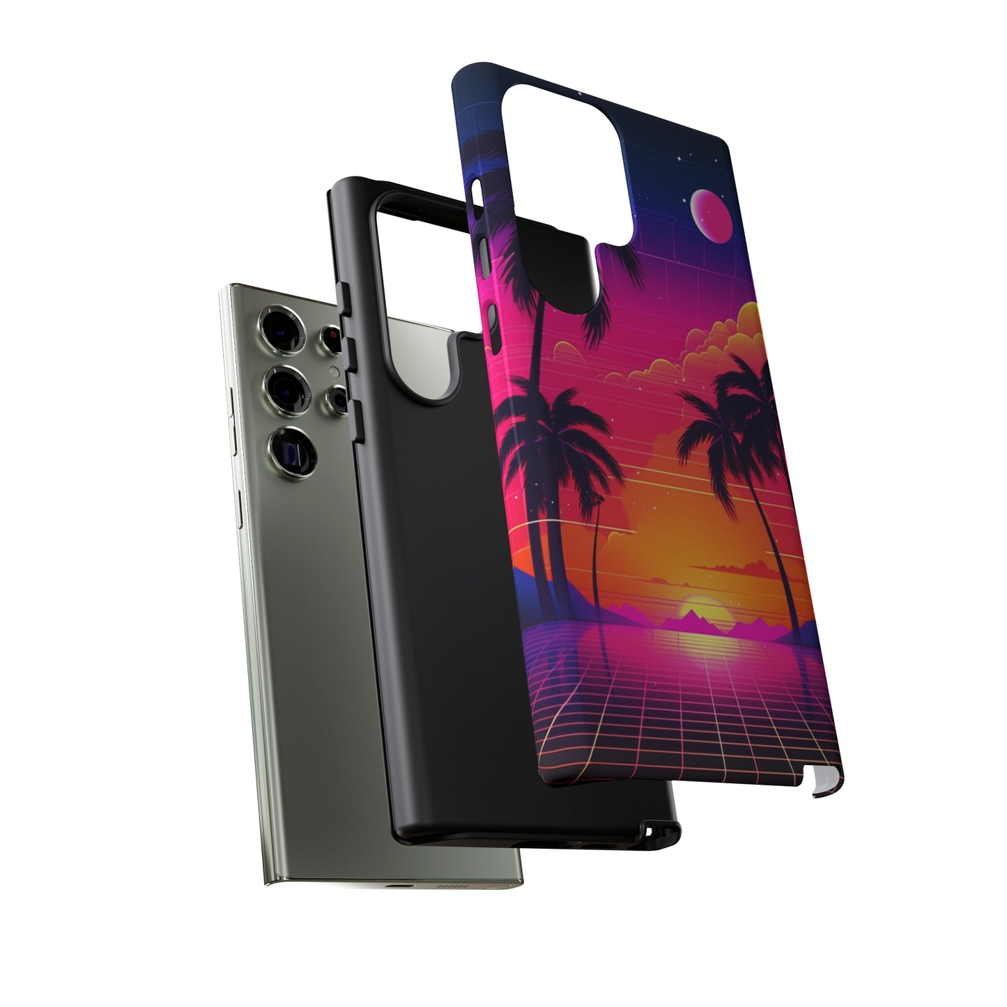 Synthwave Retro Style Phone Case | Nostalgic Vibes for iPhone 12, 13, 14, X, Google Pixel, and Samsung Galaxy