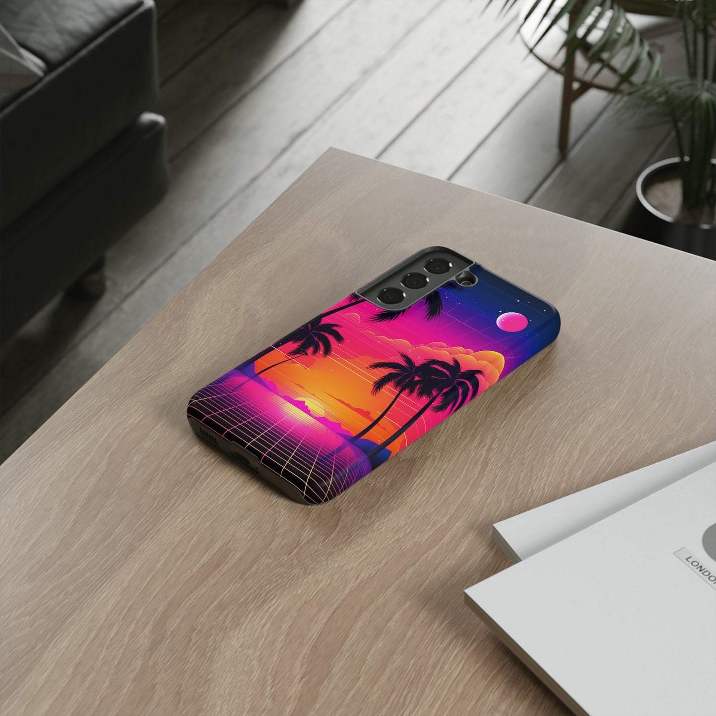 Synthwave Retro Style Phone Case | Nostalgic Vibes for iPhone 12, 13, 14, X, Google Pixel, and Samsung Galaxy