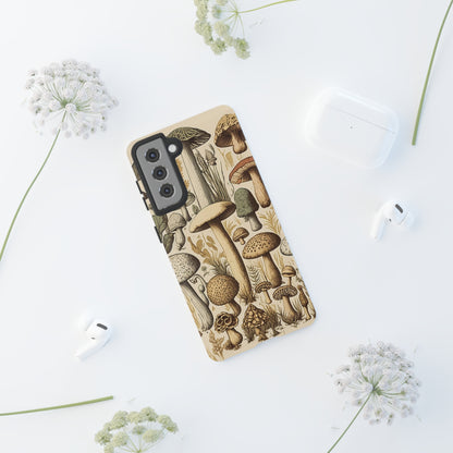 Illustrated  Mushroom iPhone Case Vintage Style Art Tough Case for Samsung Galaxy and Pixel - Trippy Protection