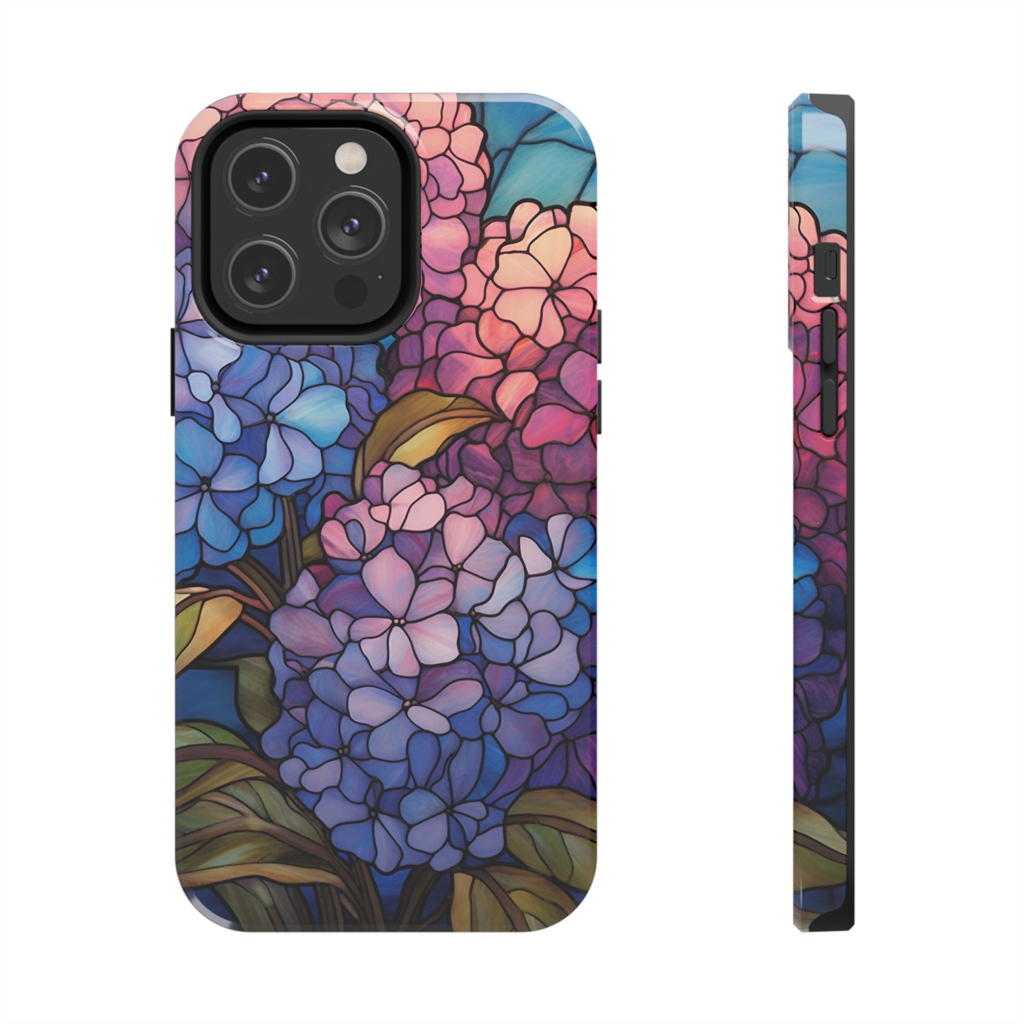 Stained Glass Phone Tough Case Purple Floral Aesthetic | Flower Power