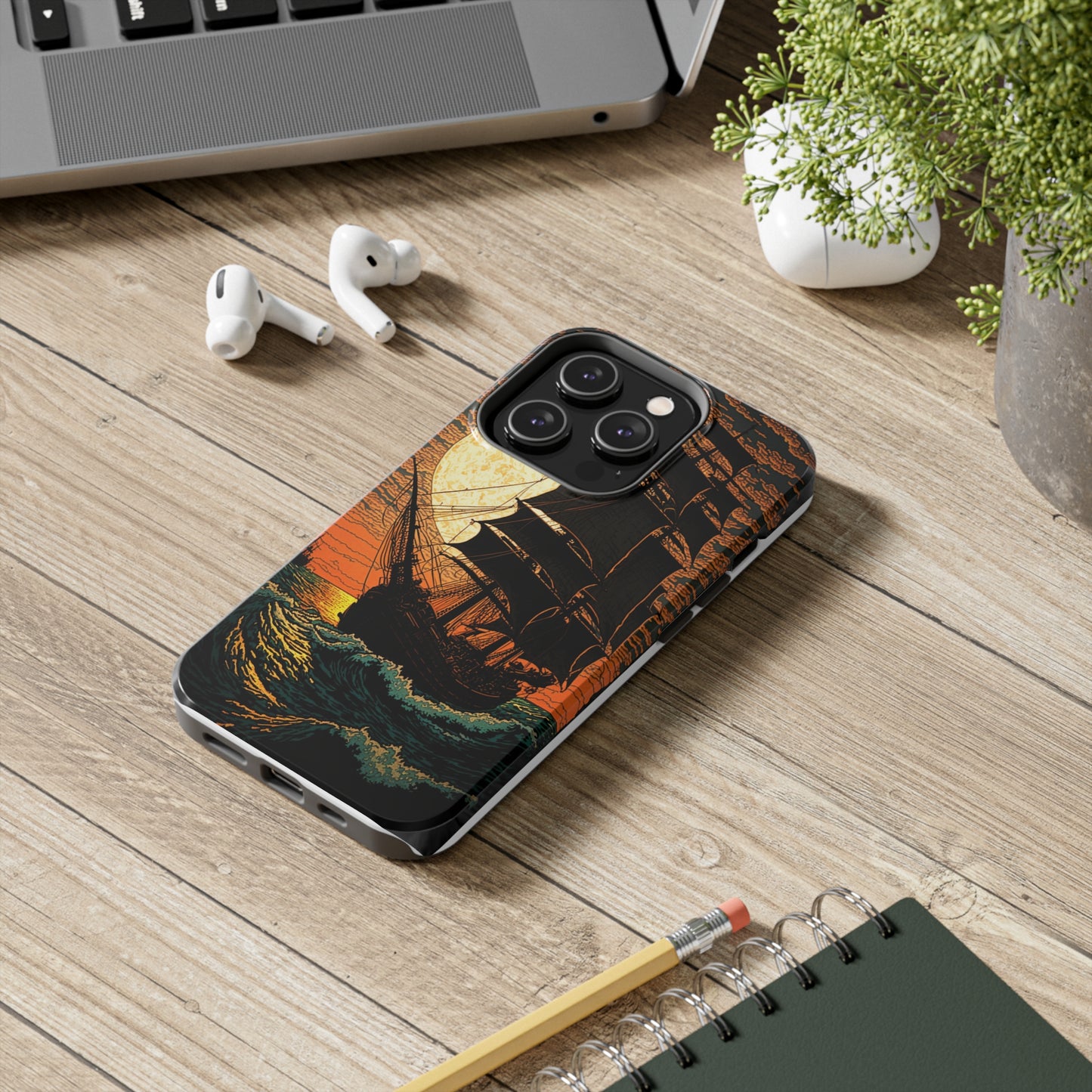 iPhone 12 Pro Max Case with beautiful maritime sunset design