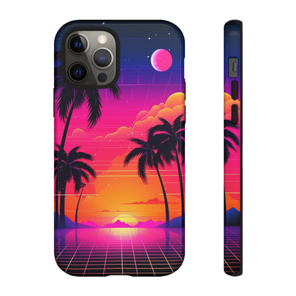 Synthwave Retro Style Phone Case | Nostalgic Vibes for iPhone 12, 13, 14, X, Google Pixel, and Samsung Galaxy