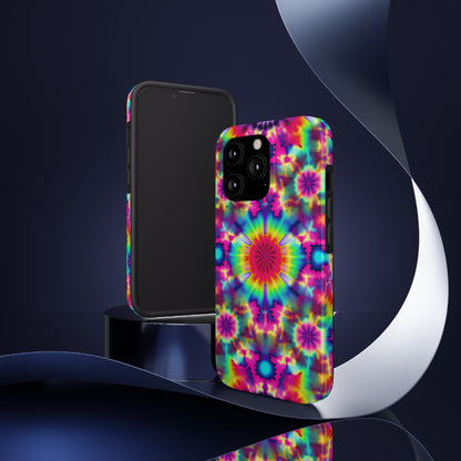 Trippy Psychedelic Fractal Tie-dye Aesthetic  | Tough iPhone Case