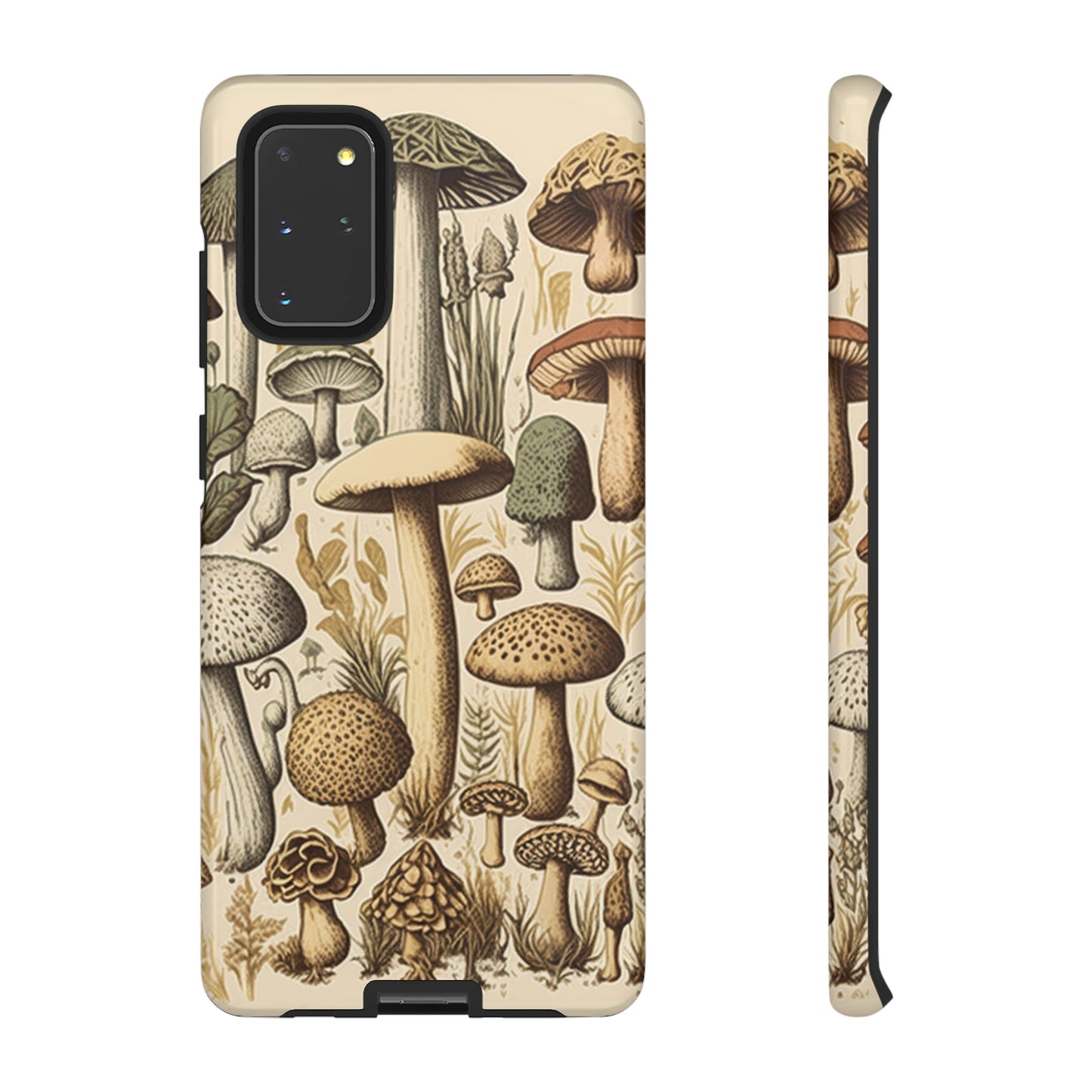 Illustrated  Mushroom iPhone Case Vintage Style Art Tough Case for Samsung Galaxy and Pixel - Trippy Protection