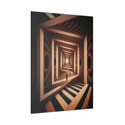 Psychedelic Square Spiral Illusion Wall Art | Trippy Abstract Canvas Print