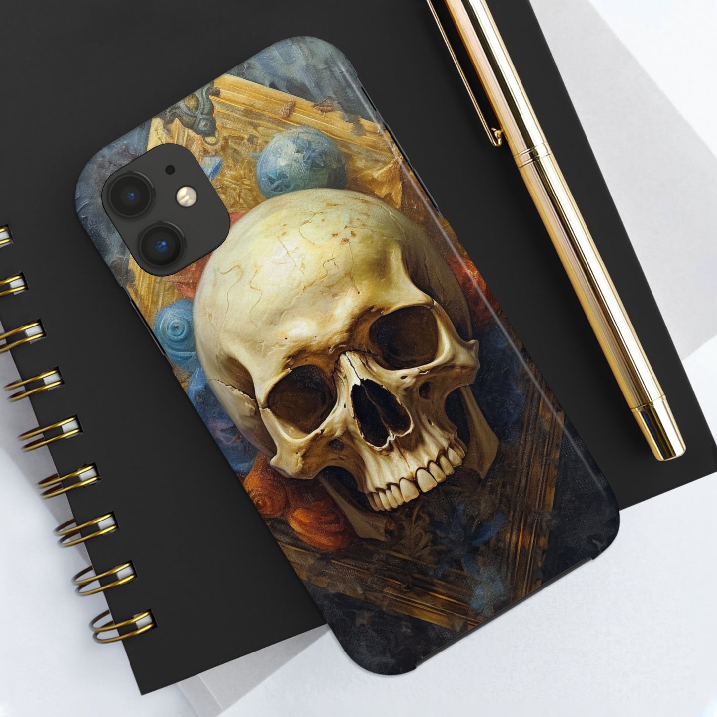 Renaissance Skull Tough Phone Case | Aesthetic Phone Case | Impact-Resistant