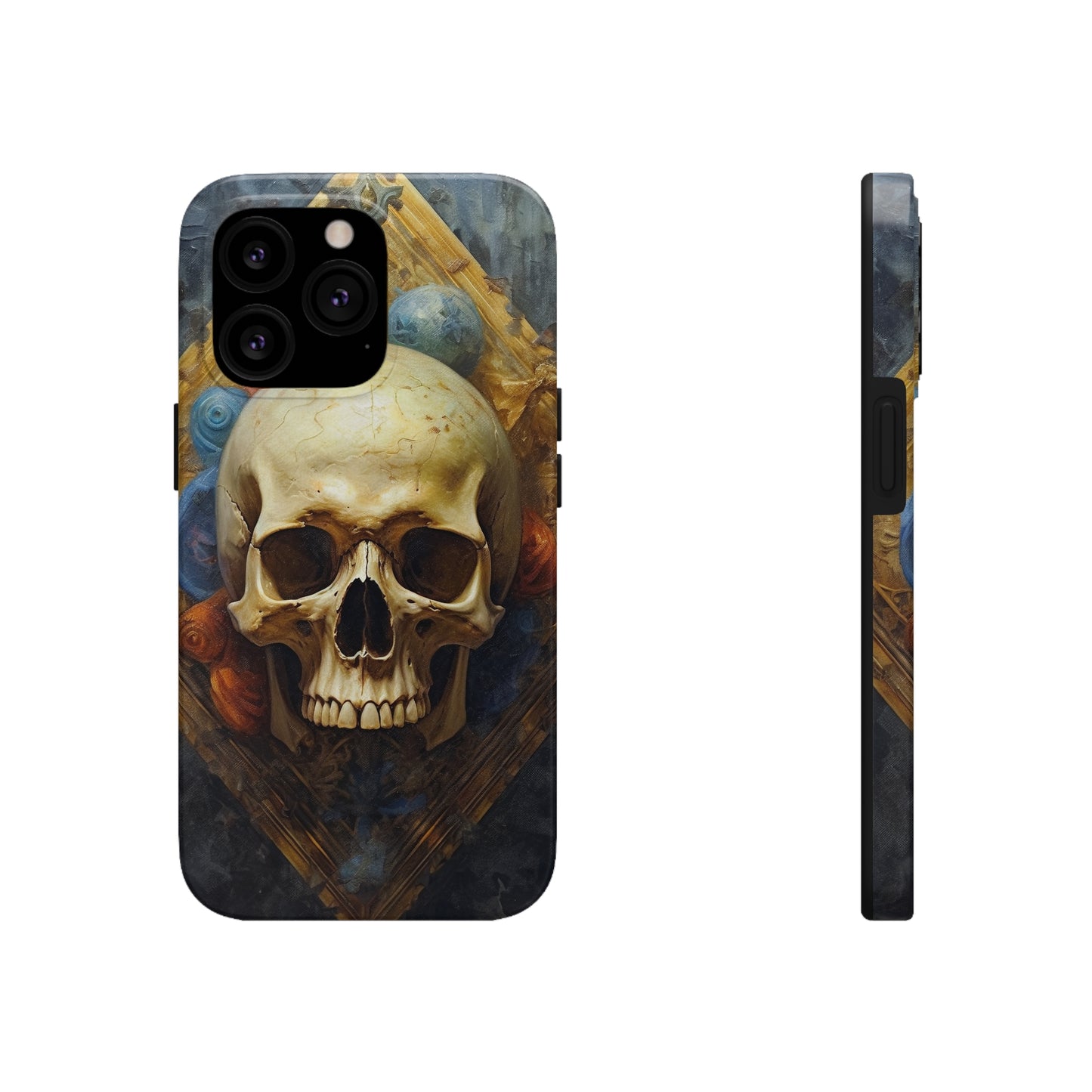 Renaissance Skull Tough Phone Case | Aesthetic Phone Case | Impact-Resistant