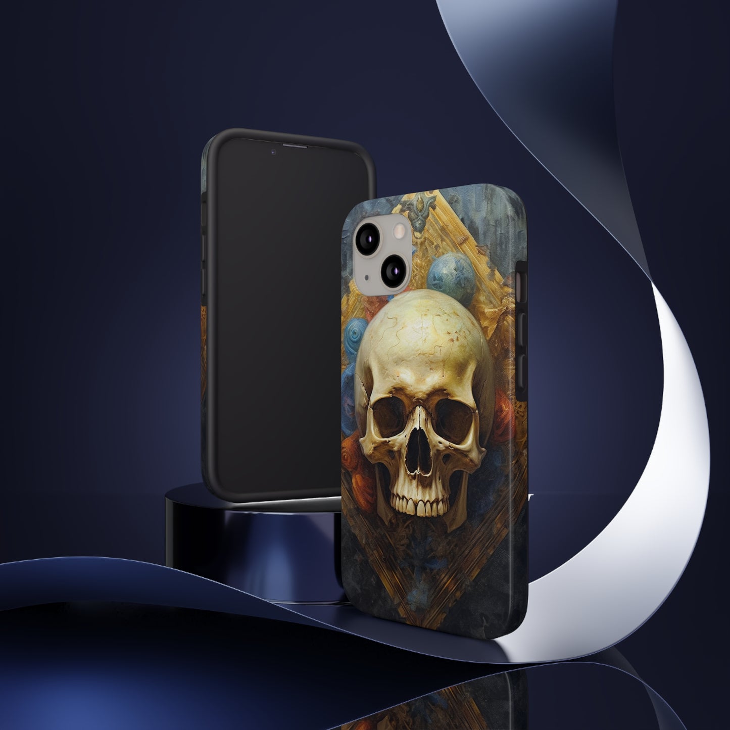 Renaissance Skull Tough Phone Case | Aesthetic Phone Case | Impact-Resistant