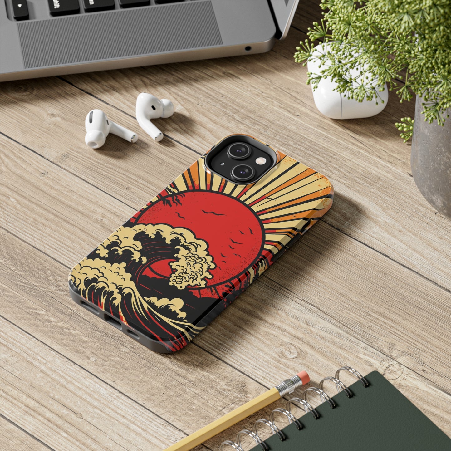 Land of the Rising Sun Retro Japanese Aesthetic | Tough Case for iPhone