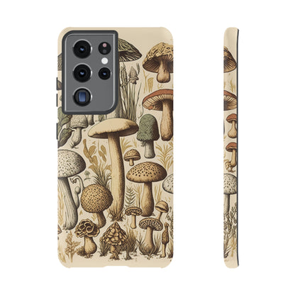 Illustrated  Mushroom iPhone Case Vintage Style Art Tough Case for Samsung Galaxy and Pixel - Trippy Protection