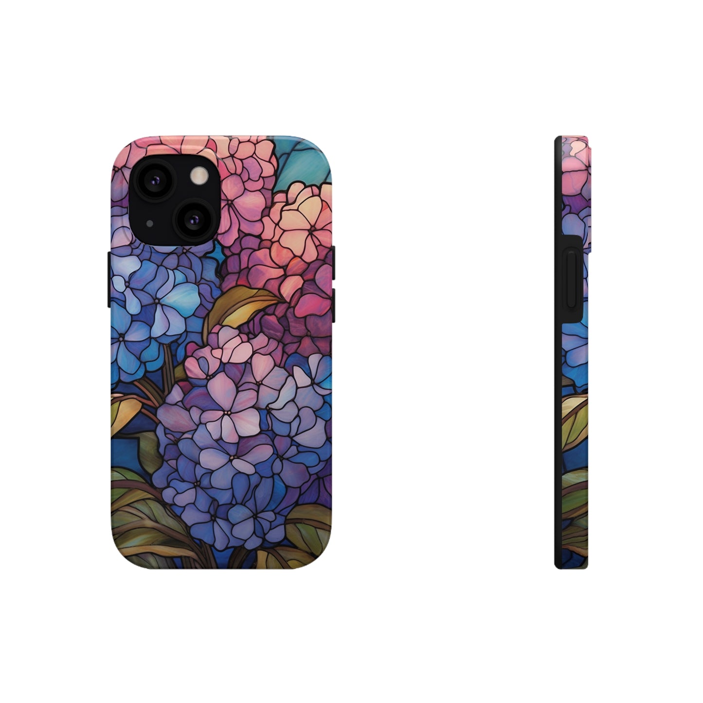 Stained Glass Phone Tough Case Purple Floral Aesthetic | Flower Power