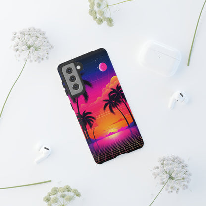 Synthwave Retro Style Phone Case | Nostalgic Vibes for iPhone 12, 13, 14, X, Google Pixel, and Samsung Galaxy