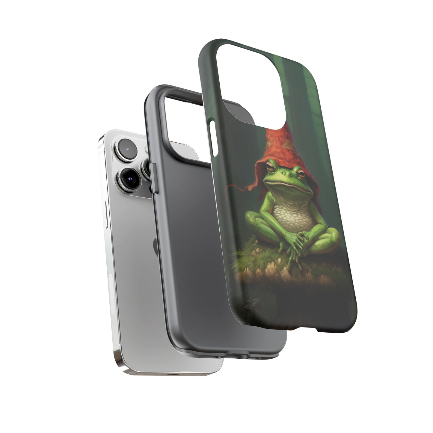 Mystical Journey: Lizard Wizard & Psychedelic Mushroom Frog | Tough Case for iPhone, Samsung, Pixel