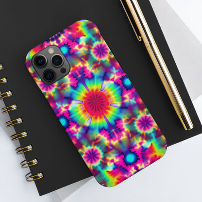 Trippy Psychedelic Fractal Tie-dye Aesthetic  | Tough iPhone Case