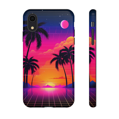 Synthwave Retro Style Phone Case | Nostalgic Vibes for iPhone 12, 13, 14, X, Google Pixel, and Samsung Galaxy