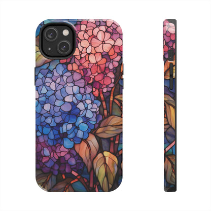 Stained Glass Window Phone Tough Case Floral Aesthetic | Purple Flower Power