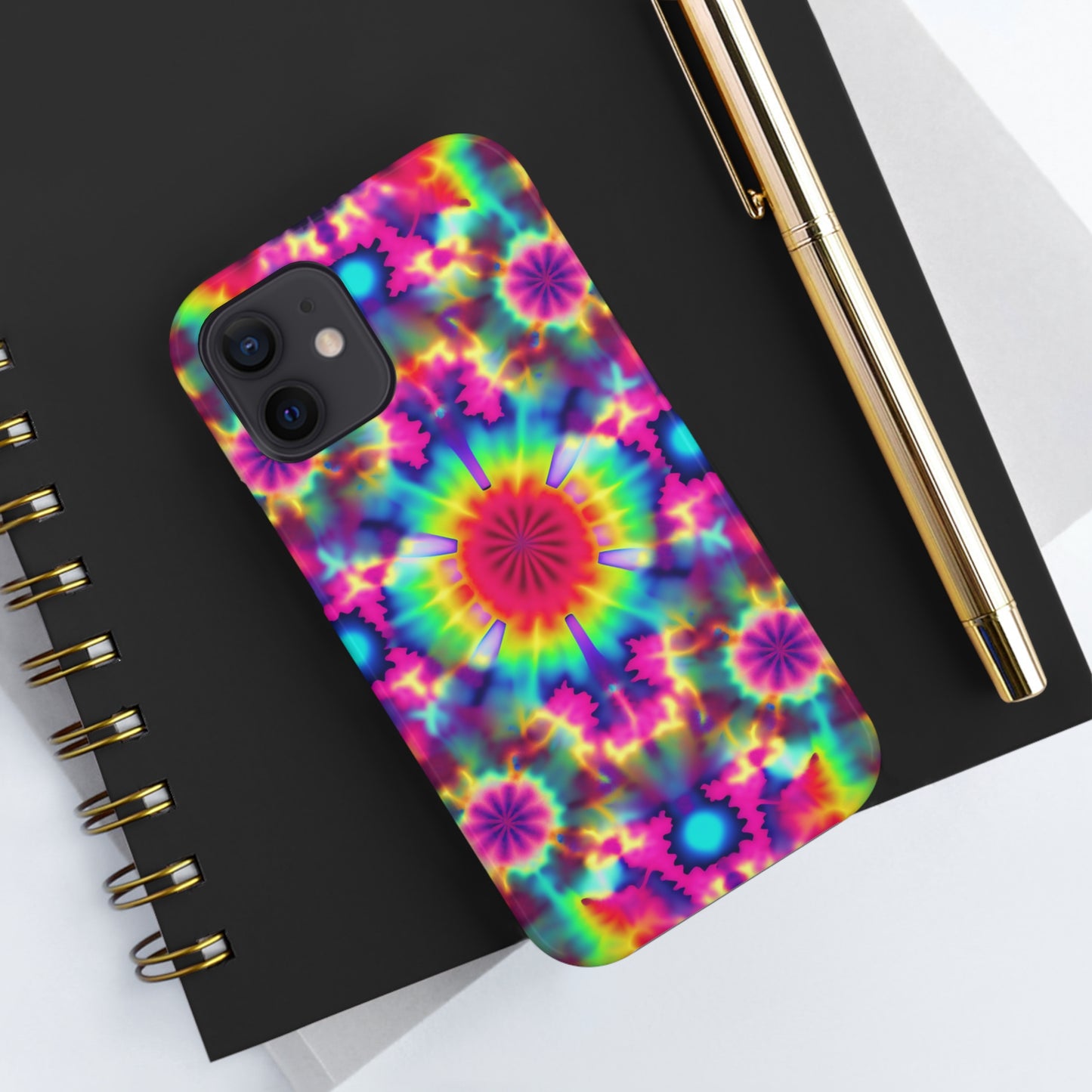 Trippy Psychedelic Fractal Tie-dye Aesthetic  | Tough iPhone Case