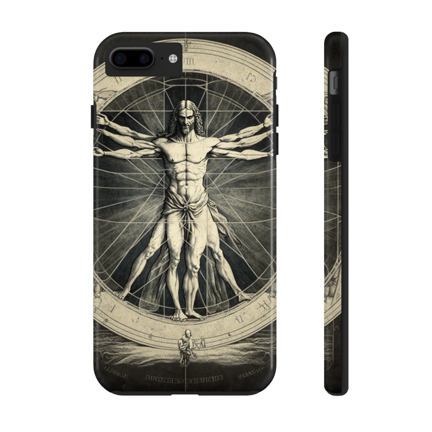 Vitruvian Man Phone Tough Case For iPhone | Vintage Illustration Aesthetic