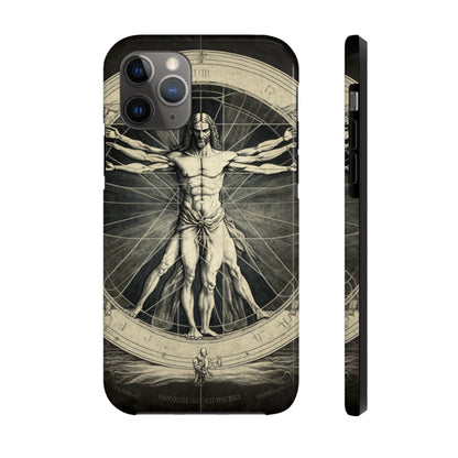 Vitruvian Man Phone Tough Case For iPhone | Vintage Illustration Aesthetic