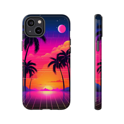 Synthwave Retro Style Phone Case | Nostalgic Vibes for iPhone 12, 13, 14, X, Google Pixel, and Samsung Galaxy