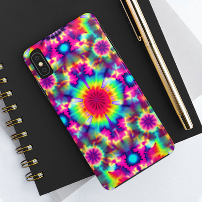 Trippy Psychedelic Fractal Tie-dye Aesthetic  | Tough iPhone Case