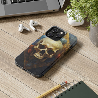 Renaissance Skull Tough Phone Case | Aesthetic Phone Case | Impact-Resistant