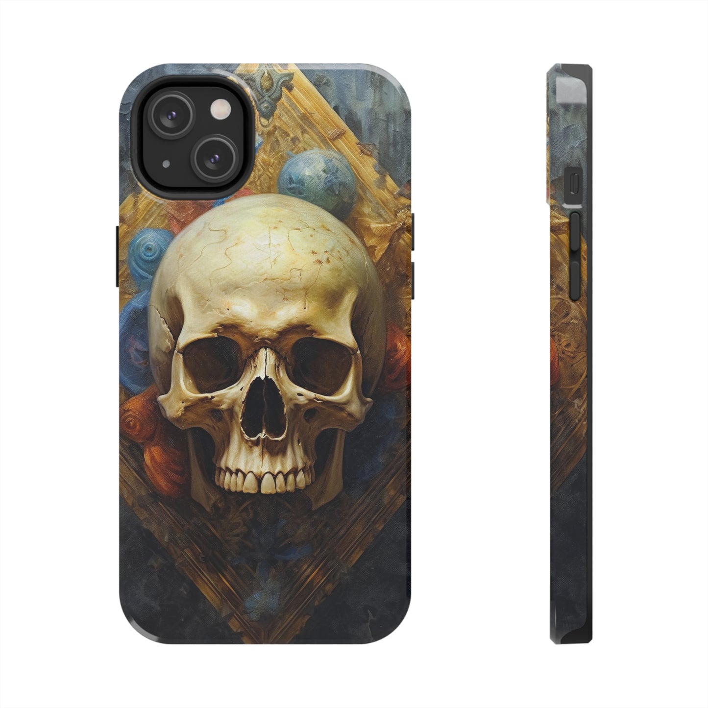 Renaissance Skull Tough Phone Case | Aesthetic Phone Case | Impact-Resistant