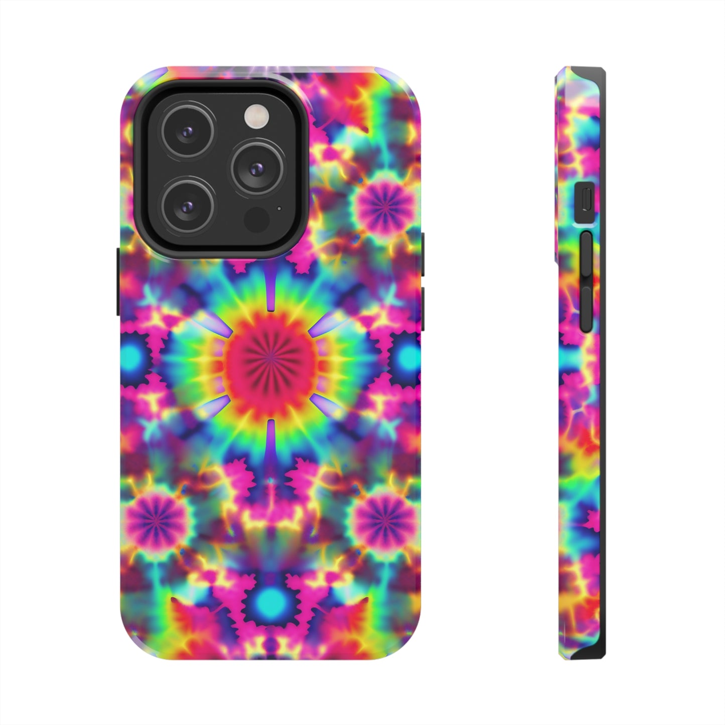 Trippy Psychedelic Fractal Tie-dye Aesthetic  | Tough iPhone Case