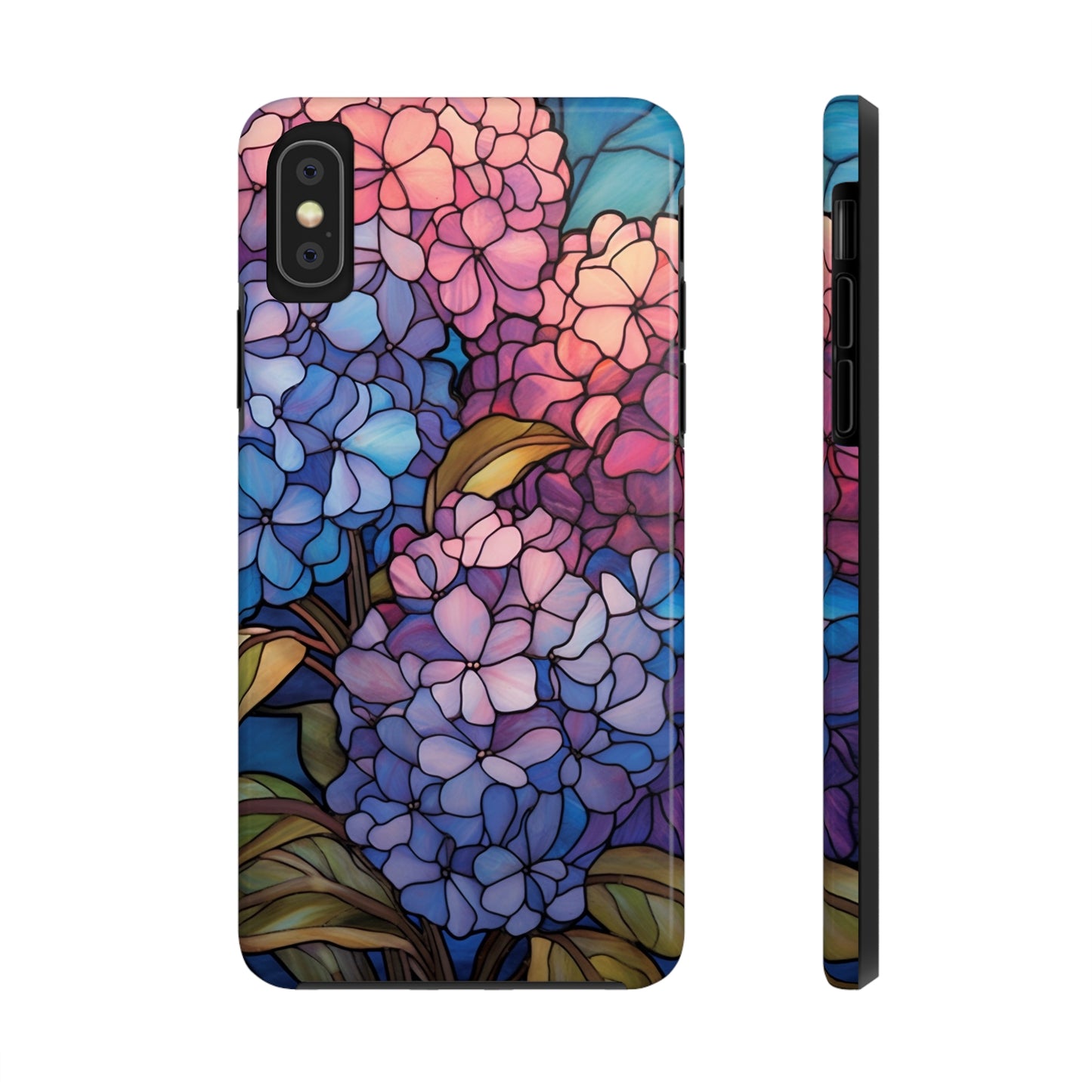 Stained Glass Phone Tough Case Purple Floral Aesthetic | Flower Power