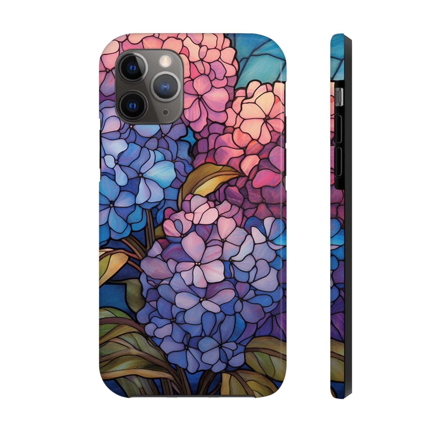 Stained Glass Phone Tough Case Purple Floral Aesthetic | Flower Power