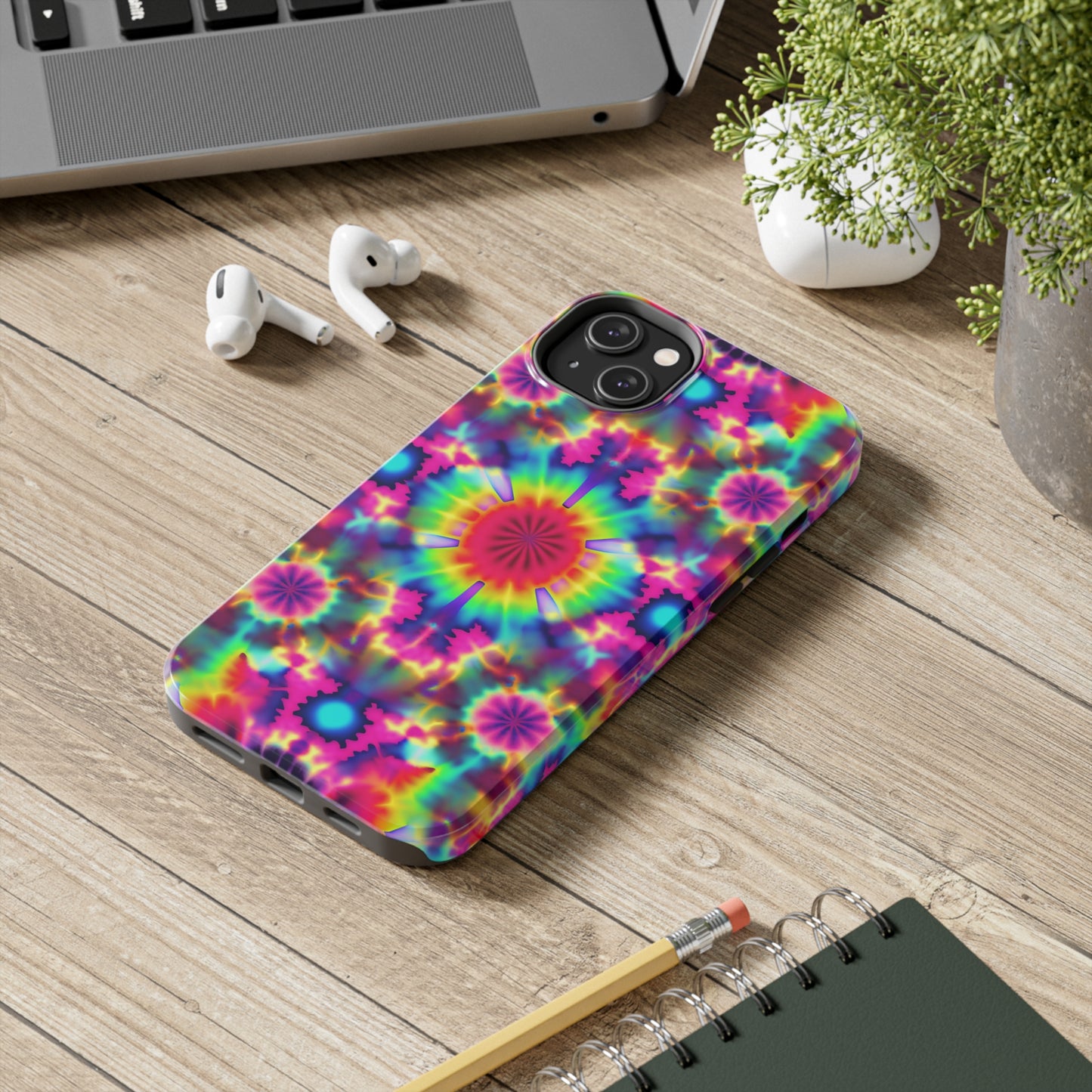 Trippy Psychedelic Fractal Tie-dye Aesthetic  | Tough iPhone Case