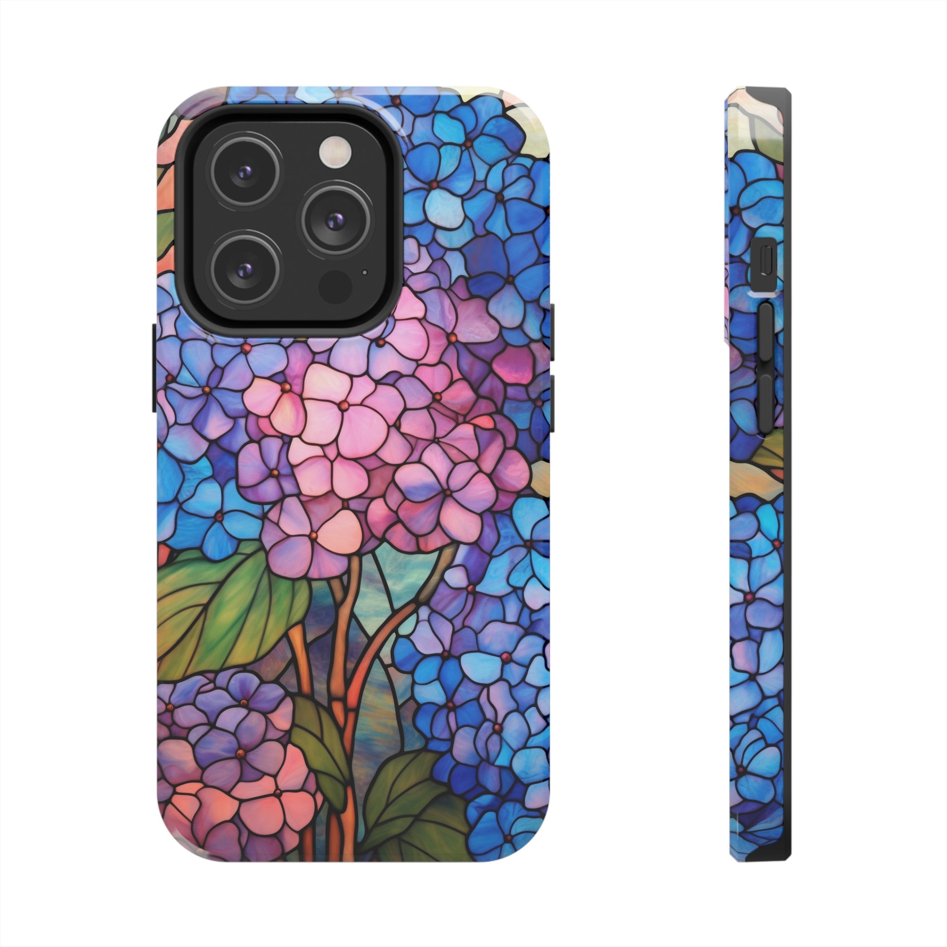 Stained Glass Floral design on iPhone Tough Case.