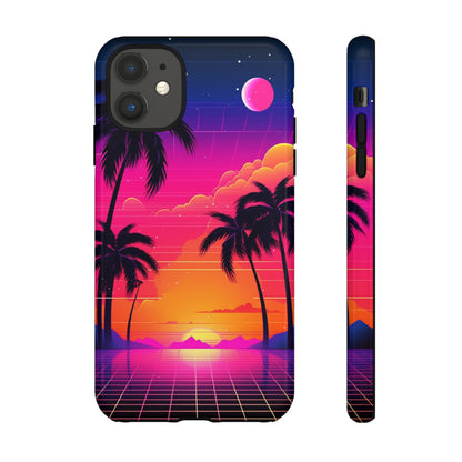 Synthwave Retro Style Phone Case | Nostalgic Vibes for iPhone 12, 13, 14, X, Google Pixel, and Samsung Galaxy