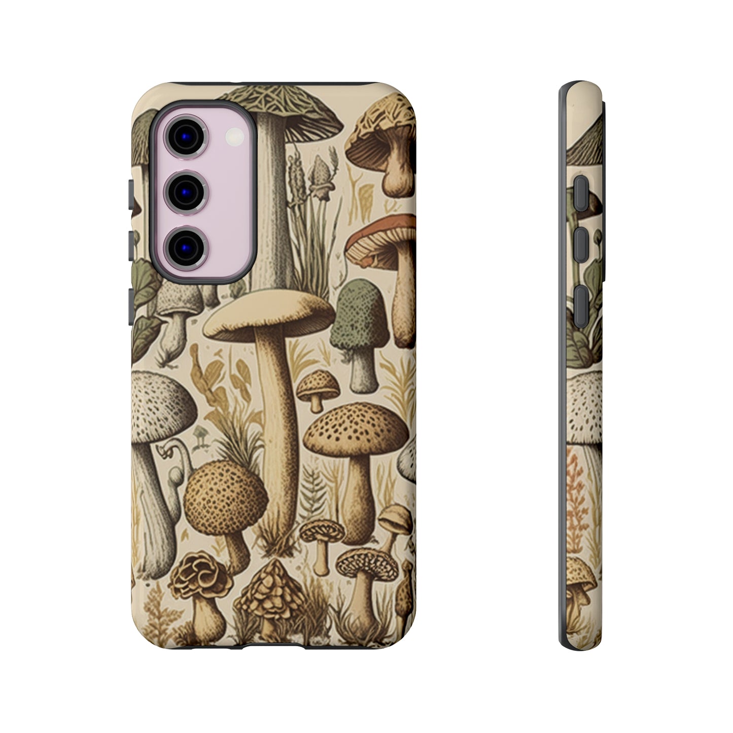 Illustrated  Mushroom iPhone Case Vintage Style Art Tough Case for Samsung Galaxy and Pixel - Trippy Protection