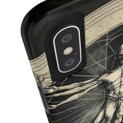 Vitruvian Man Phone Tough Case For iPhone | Vintage Illustration Aesthetic