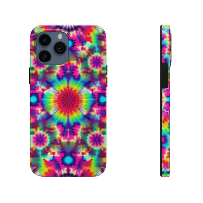 Trippy Psychedelic Fractal Tie-dye Aesthetic  | Tough iPhone Case