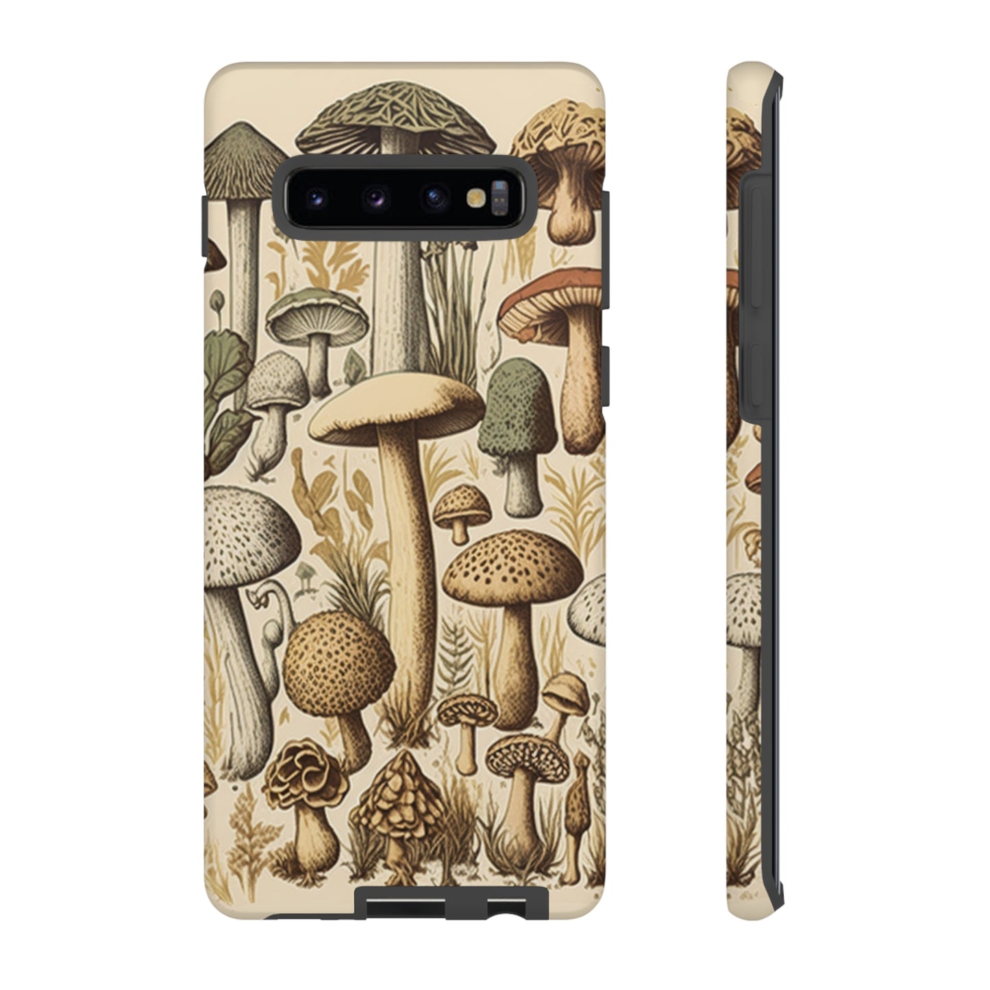 Illustrated  Mushroom iPhone Case Vintage Style Art Tough Case for Samsung Galaxy and Pixel - Trippy Protection