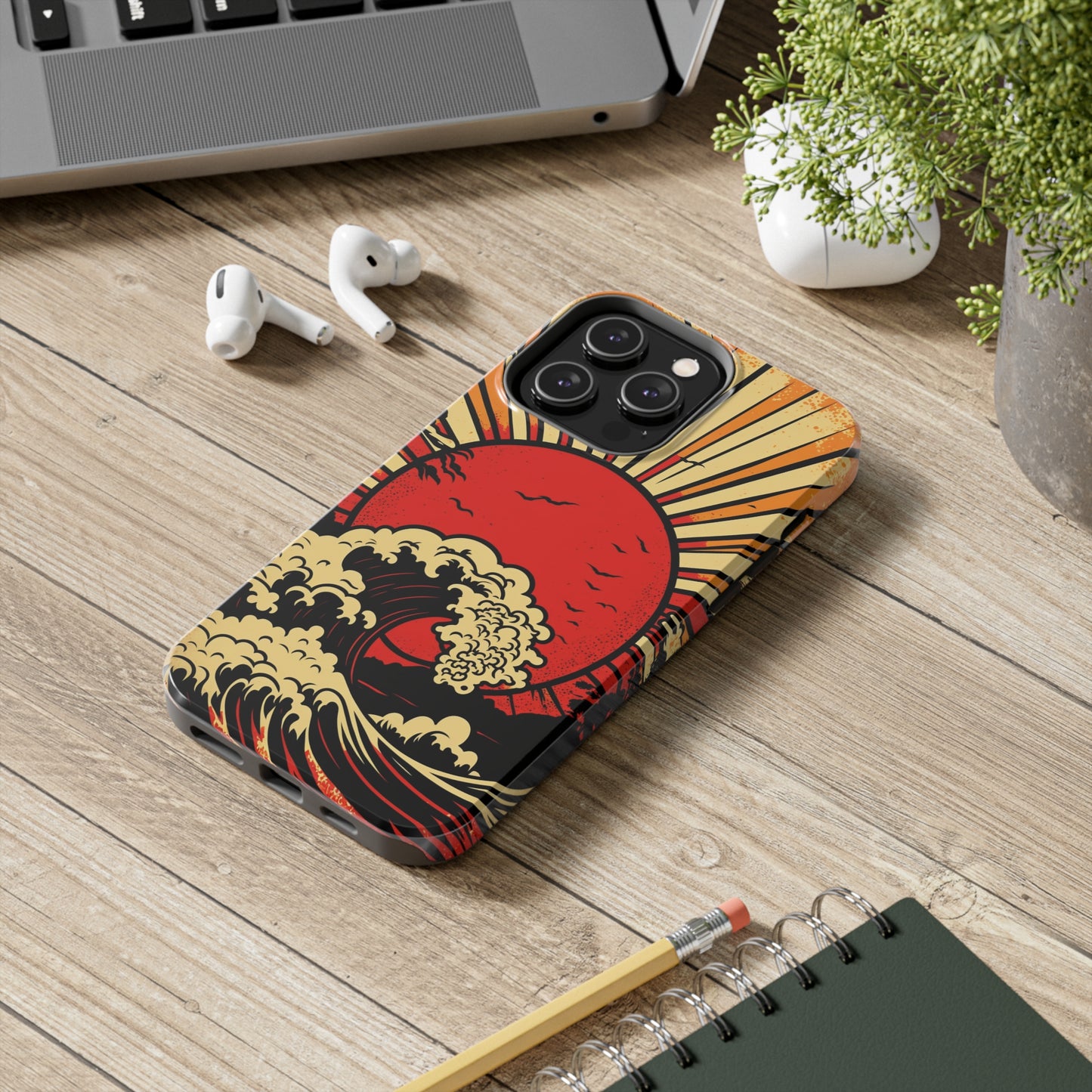 Land of the Rising Sun Retro Japanese Aesthetic | Tough Case for iPhone