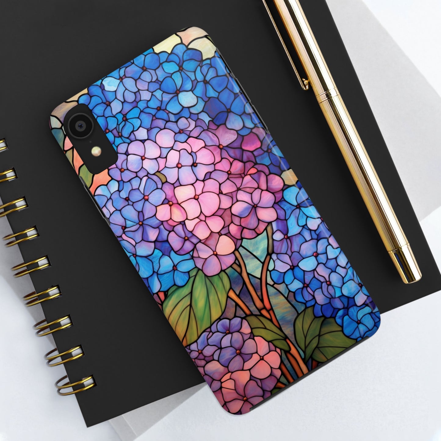 Radiant Blooms: Stained Glass Tough iPhone Case with Floral Aesthetic | Flower Power