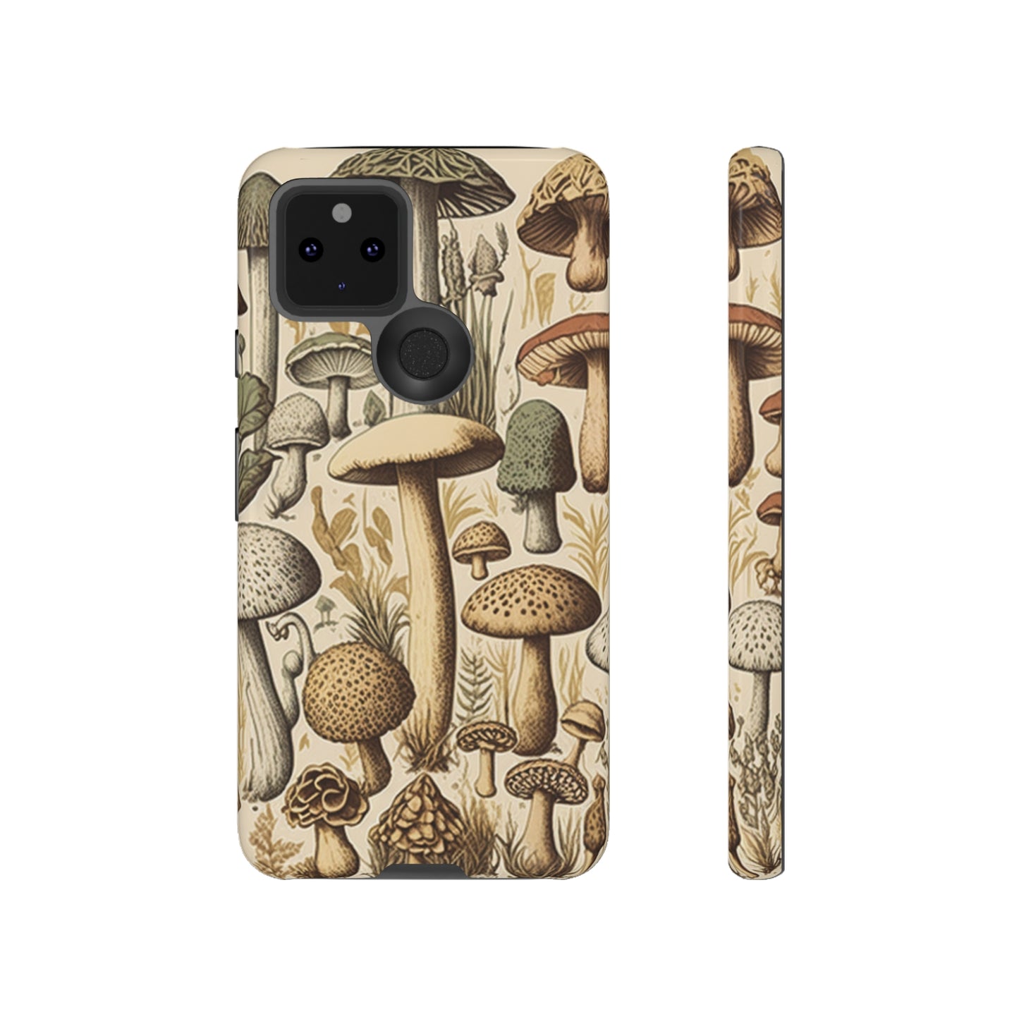 Illustrated  Mushroom iPhone Case Vintage Style Art Tough Case for Samsung Galaxy and Pixel - Trippy Protection