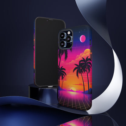 Synthwave Retro Style Phone Case | Nostalgic Vibes for iPhone 12, 13, 14, X, Google Pixel, and Samsung Galaxy