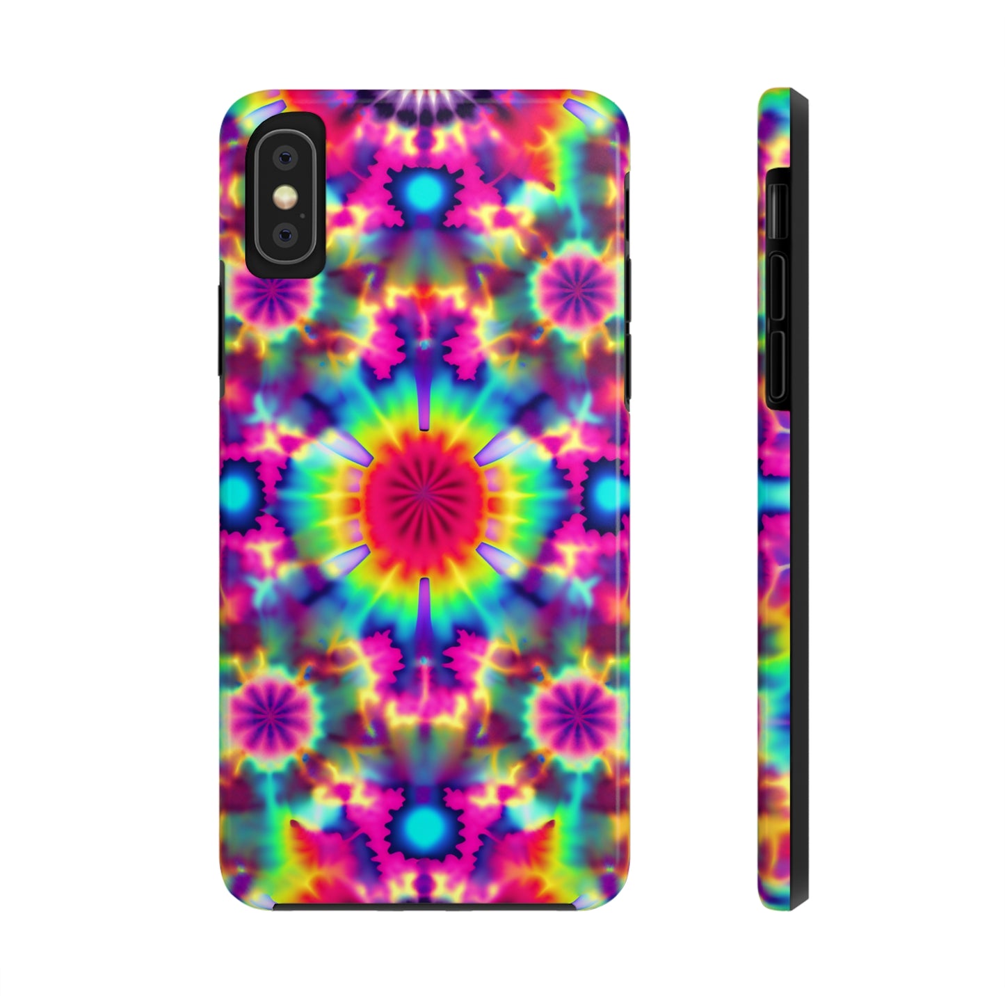 Trippy Psychedelic Fractal Tie-dye Aesthetic  | Tough iPhone Case