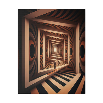 Psychedelic Square Spiral Illusion Wall Art | Trippy Abstract Canvas Print