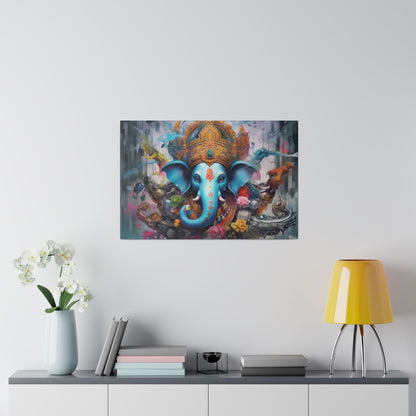 Ganesh Spiritual Abstract Wall Art Canvas Print