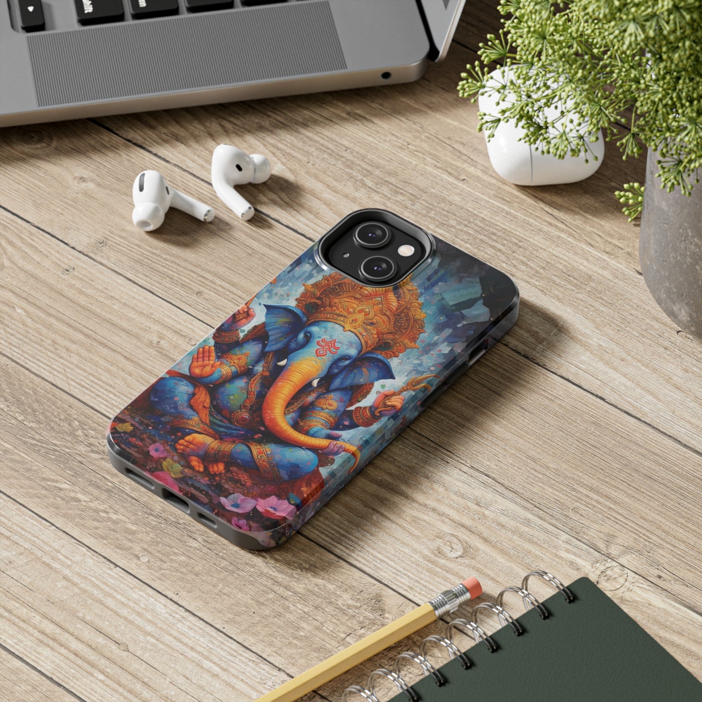 Lord Ganesh psychedelic design on iPhone Tough Case.