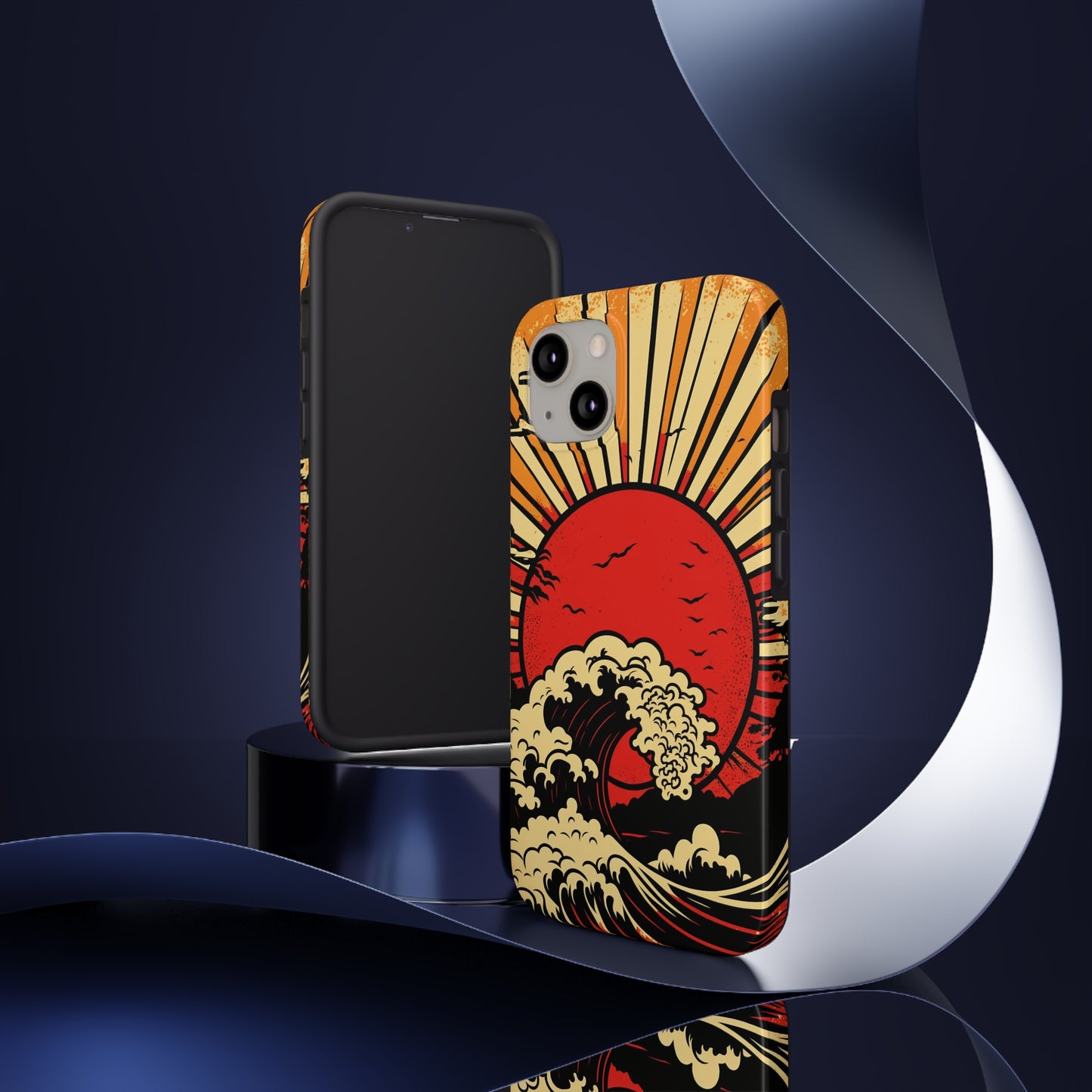 Land of the Rising Sun Retro Japanese Aesthetic | Tough Case for iPhone