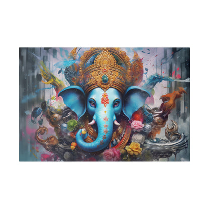 Ganesh Spiritual Abstract Wall Art Canvas Print