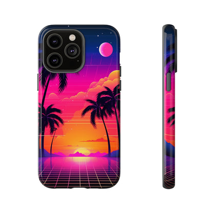 Synthwave Retro Style Phone Case | Nostalgic Vibes for iPhone 12, 13, 14, X, Google Pixel, and Samsung Galaxy